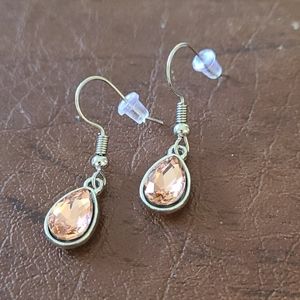 Peach Tear Drop Earrings